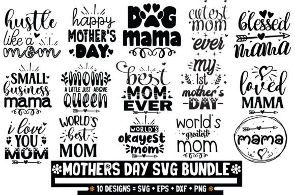 15 Mothers Day SVG Bundle: Graphics for Crafts