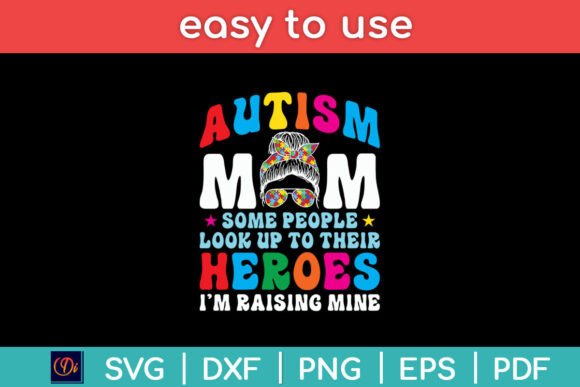 Autism Mom Raising Hero: Groovy Graphics for Crafts