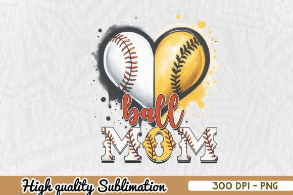 Ball Mom Heart Graphics for Crafts Review