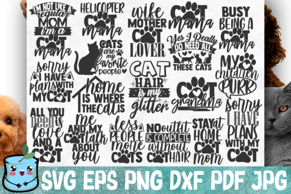 Cat Mom Bundle: Graphics and Crafts for Creative Projects