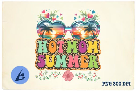 Hot Mom Summer PNG Neon Summer Beach PNG