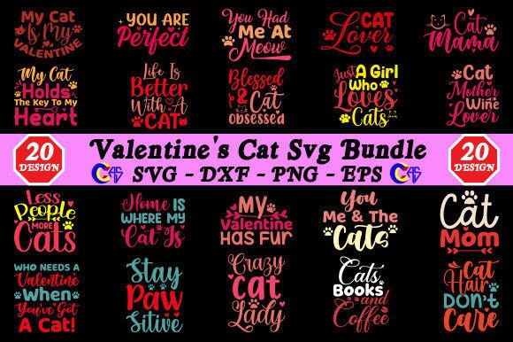 Review: Valentine's Day Cat SVG Bundle for Embroidery