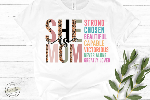 She is Mom PNG: Graphics for Crafts & Content